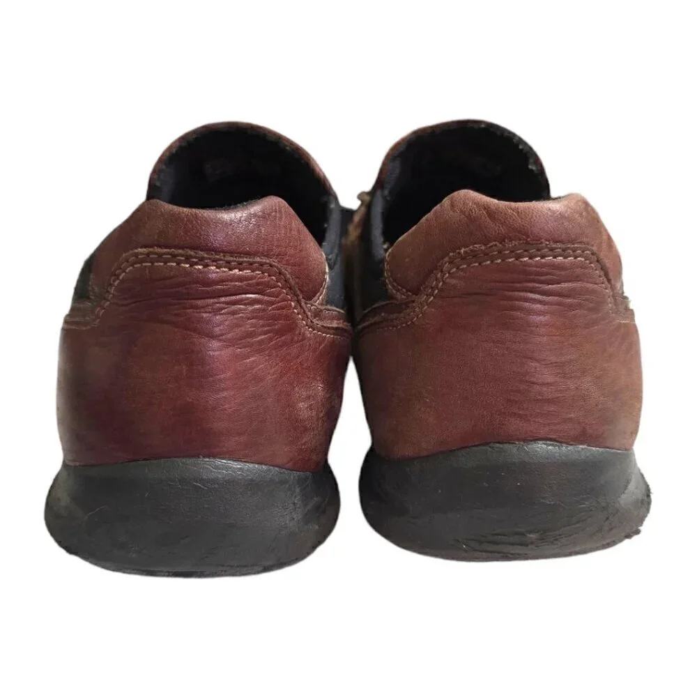 Clarks Brown Leather Wavewalk Slip On Shoes Sz 11M